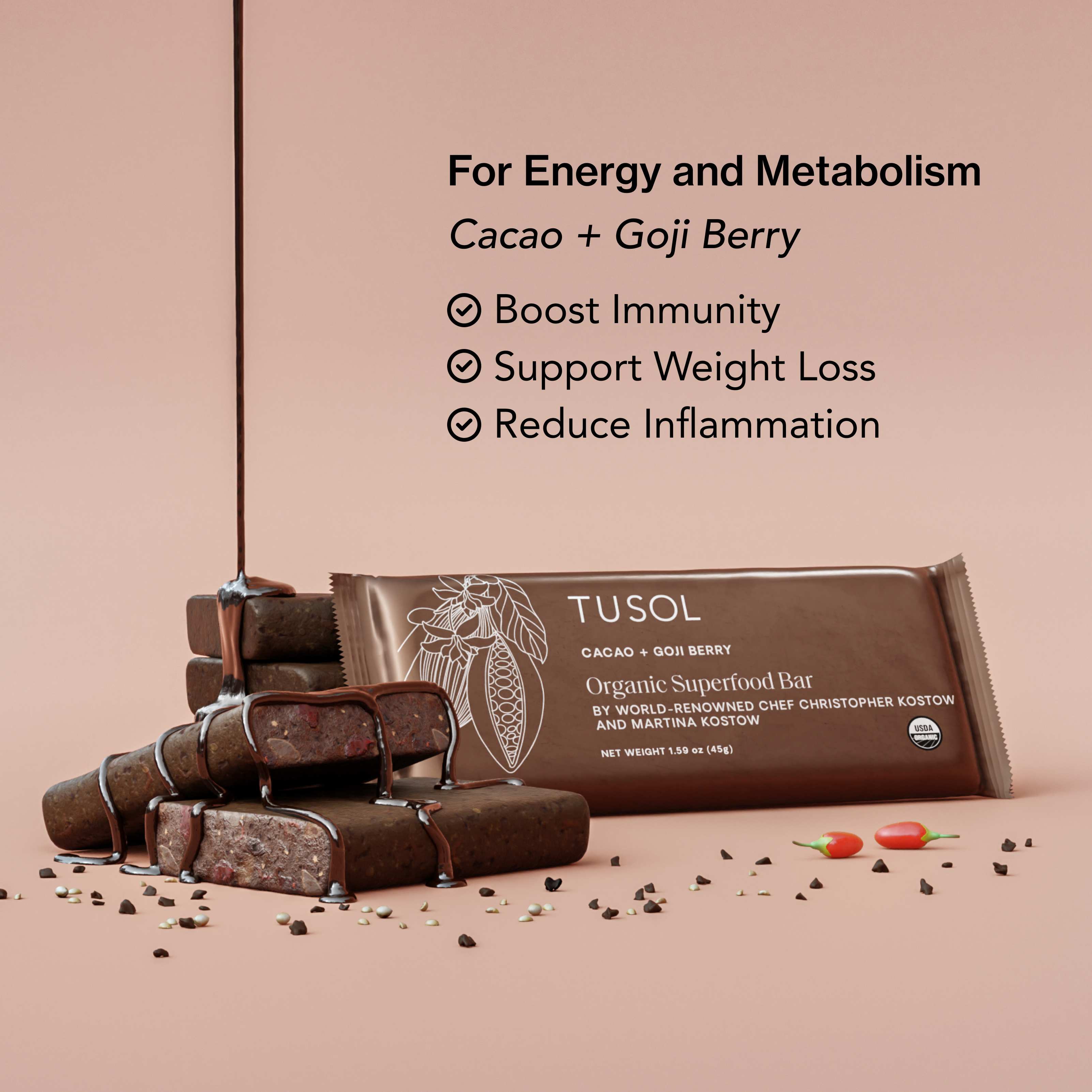 Cacao + Goji Berry Protein Bar (8 Pk)