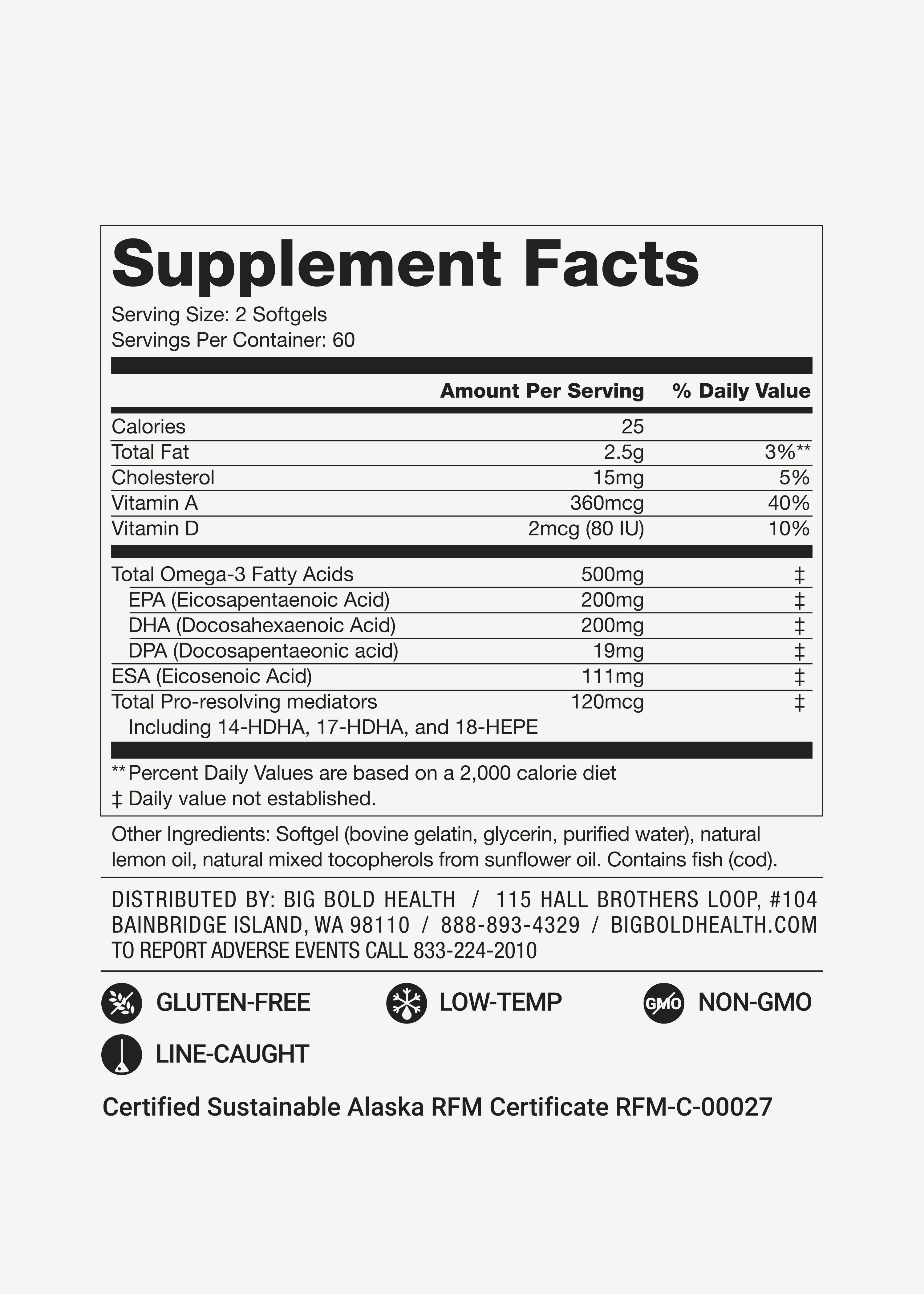 Dutch Harbor Omega® Maintain Softgels