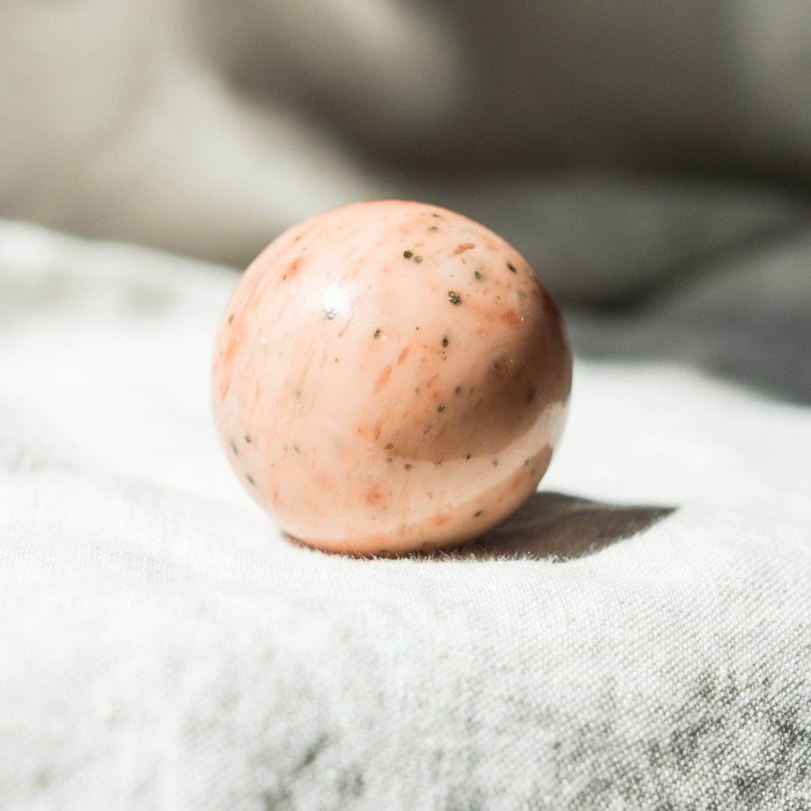 Orange Calcite Sphere with Tripod