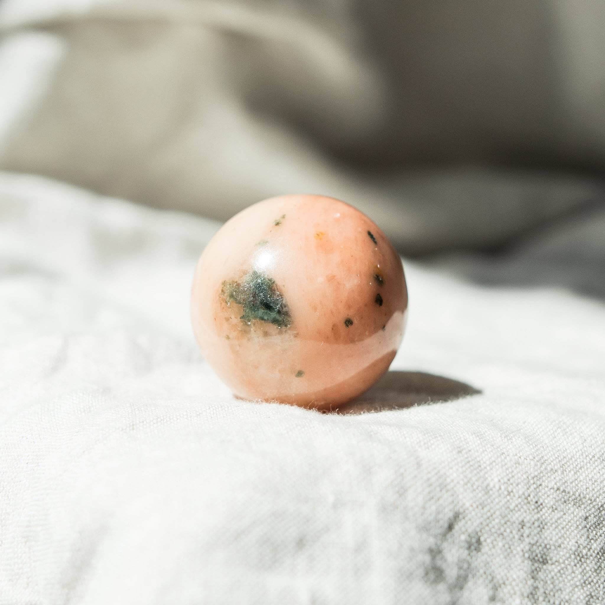 Orange Calcite Sphere with Tripod