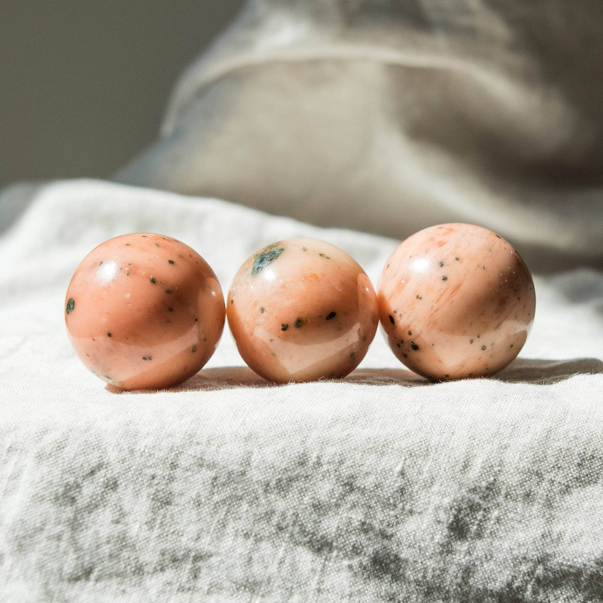 Orange Calcite Sphere with Tripod