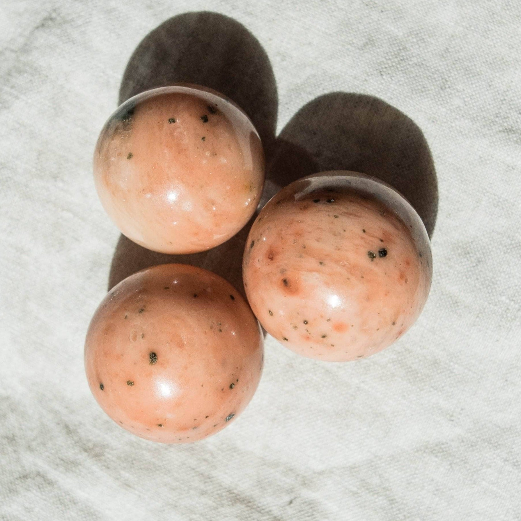 Orange Calcite Sphere with Tripod