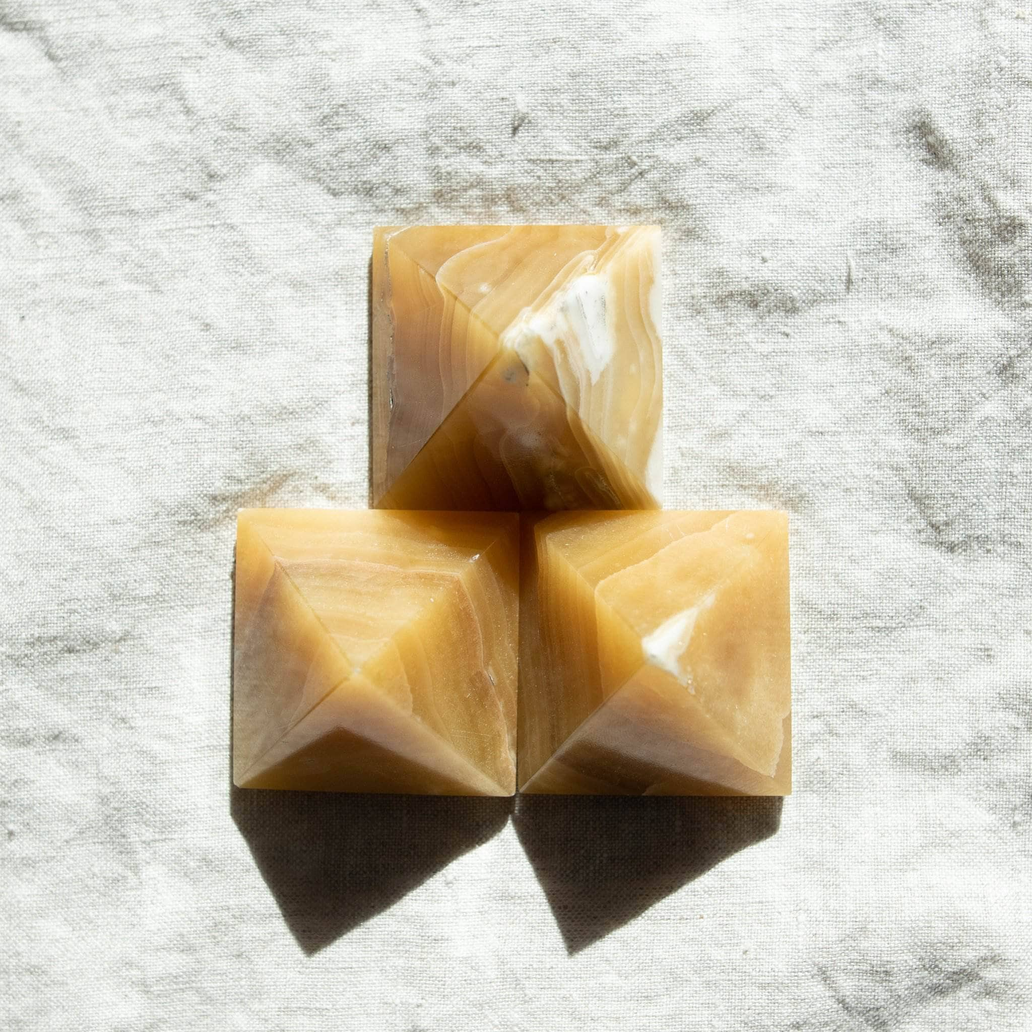 Yellow Calcite Pyramid