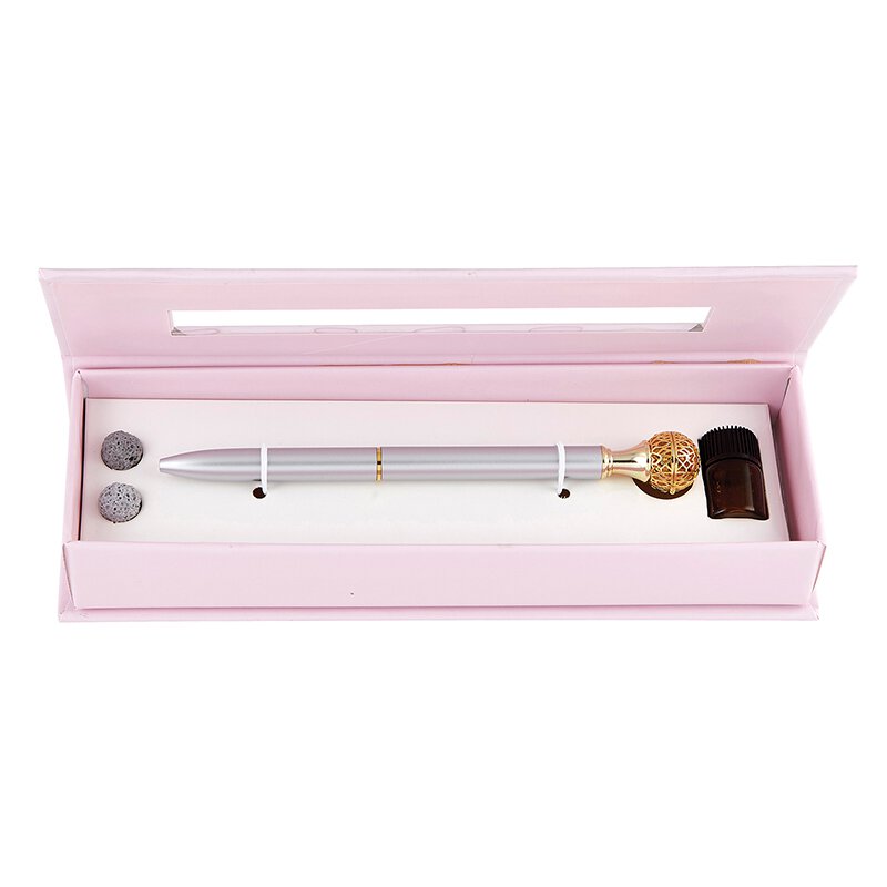 Essential Oil Diffuser Pen in Lavender | Includes 1 ml of Essential Oil and 2 Lava Beads | Refillable