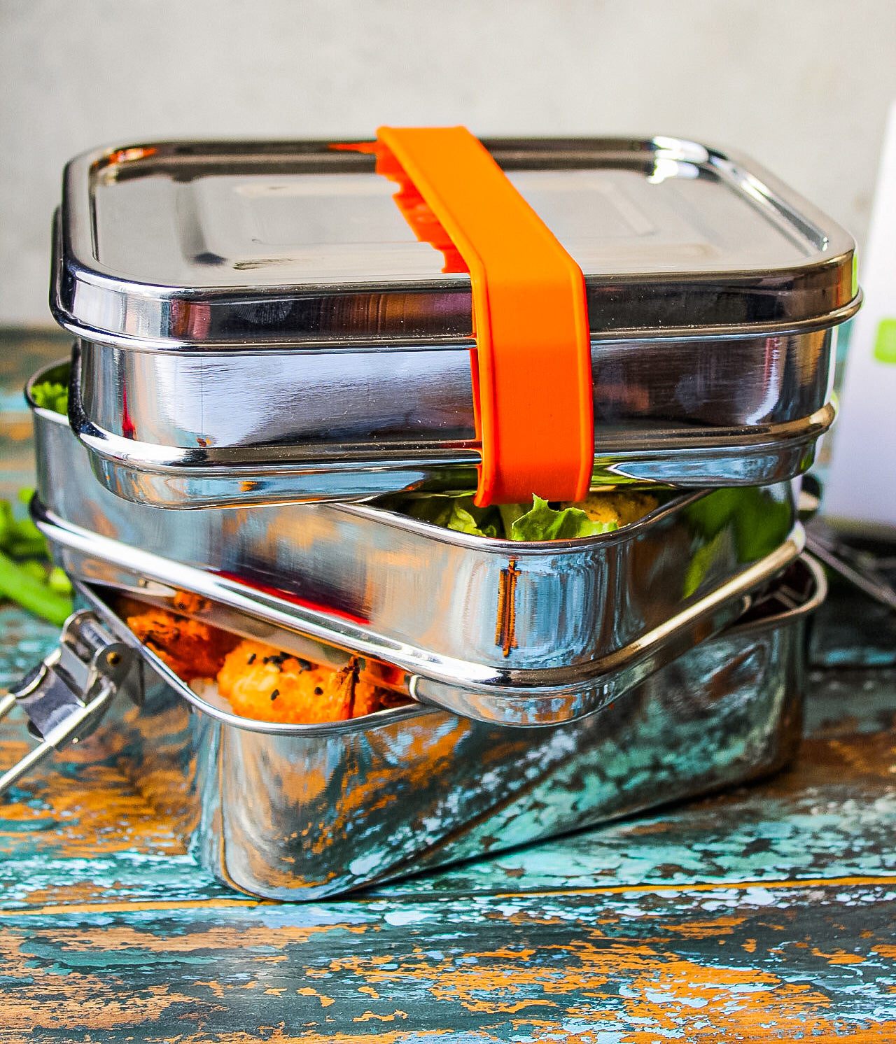 Stainless Steel Lunch Box, 3 Tier Leak Proof, 75 Oz by ecozoi