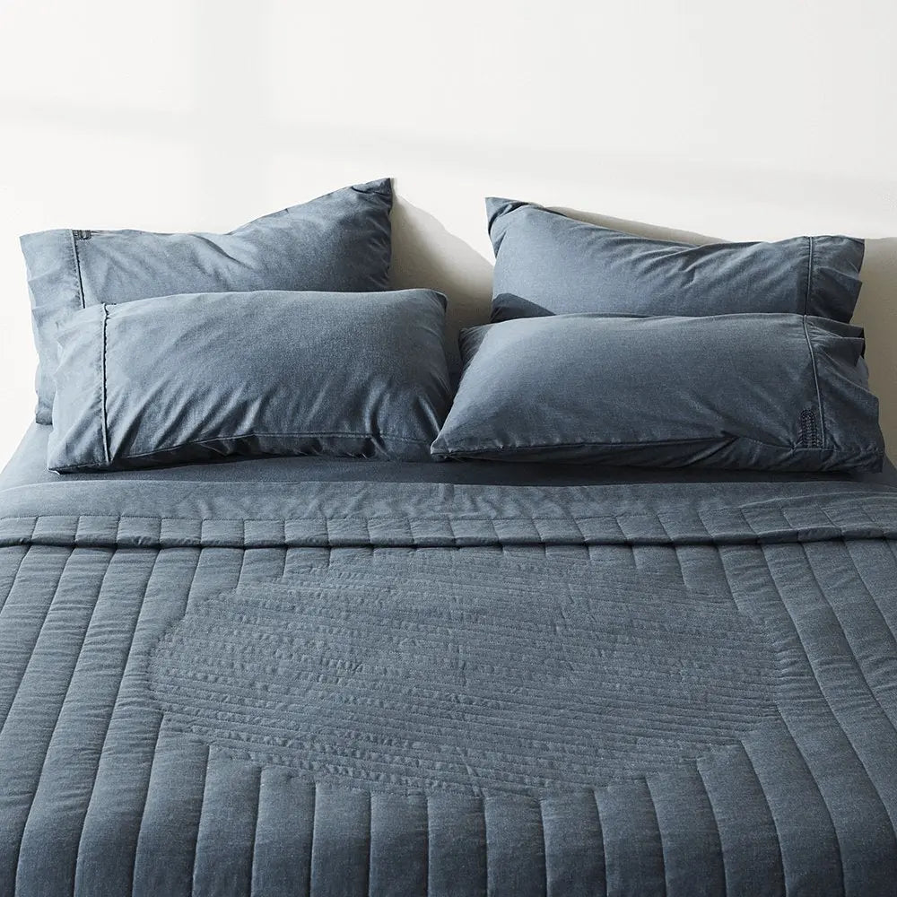 CleanBamboo Hemp™ Linen+ Quilted Coverlet