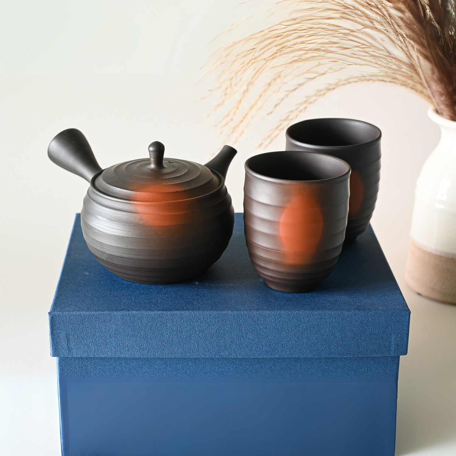 Japanese Kyusu Set - Teapot with Filters (270ml) and Two Cups by Aprika Life
