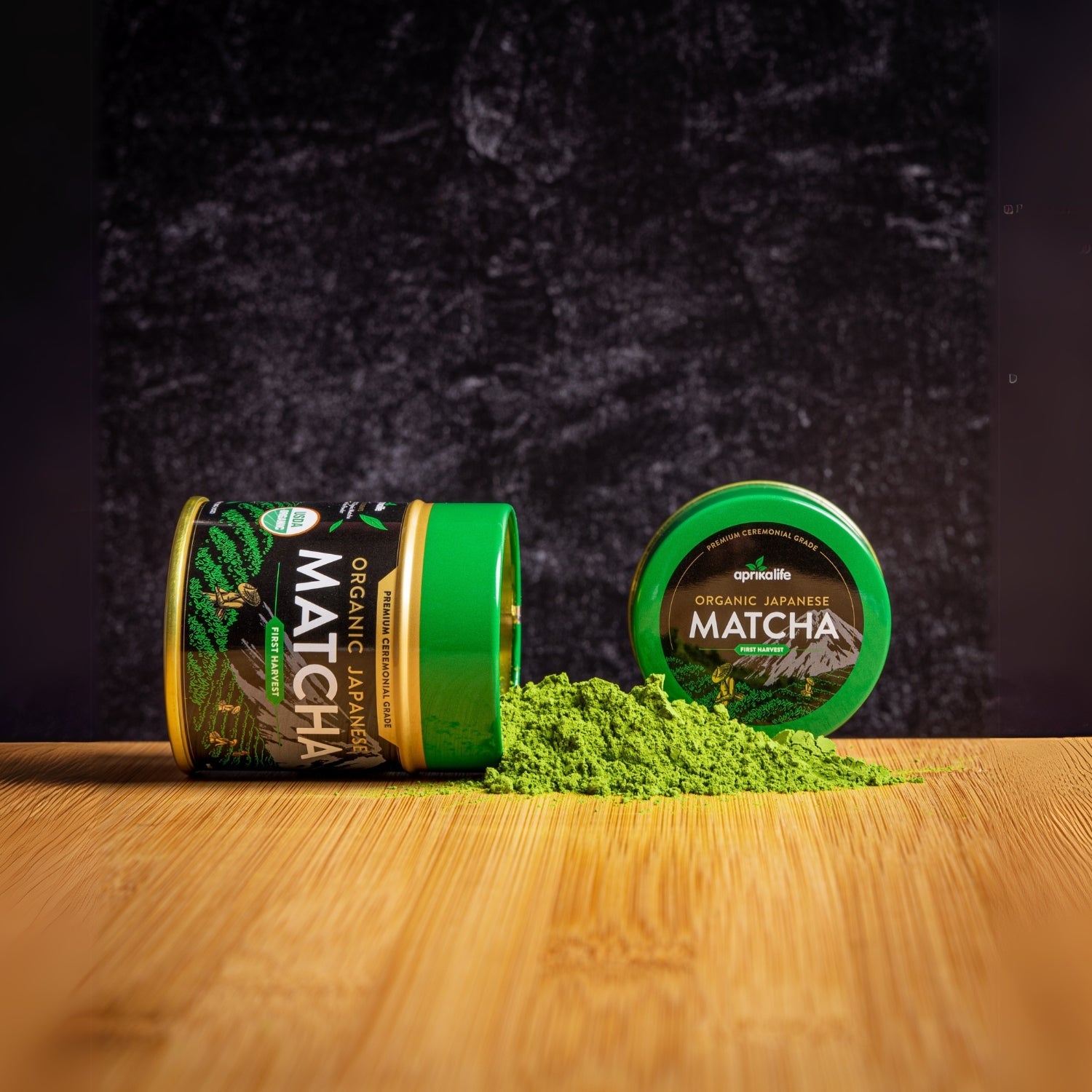 Organic Japanese Ceremonial Grade Matcha Green Tea Powder by Aprika Life