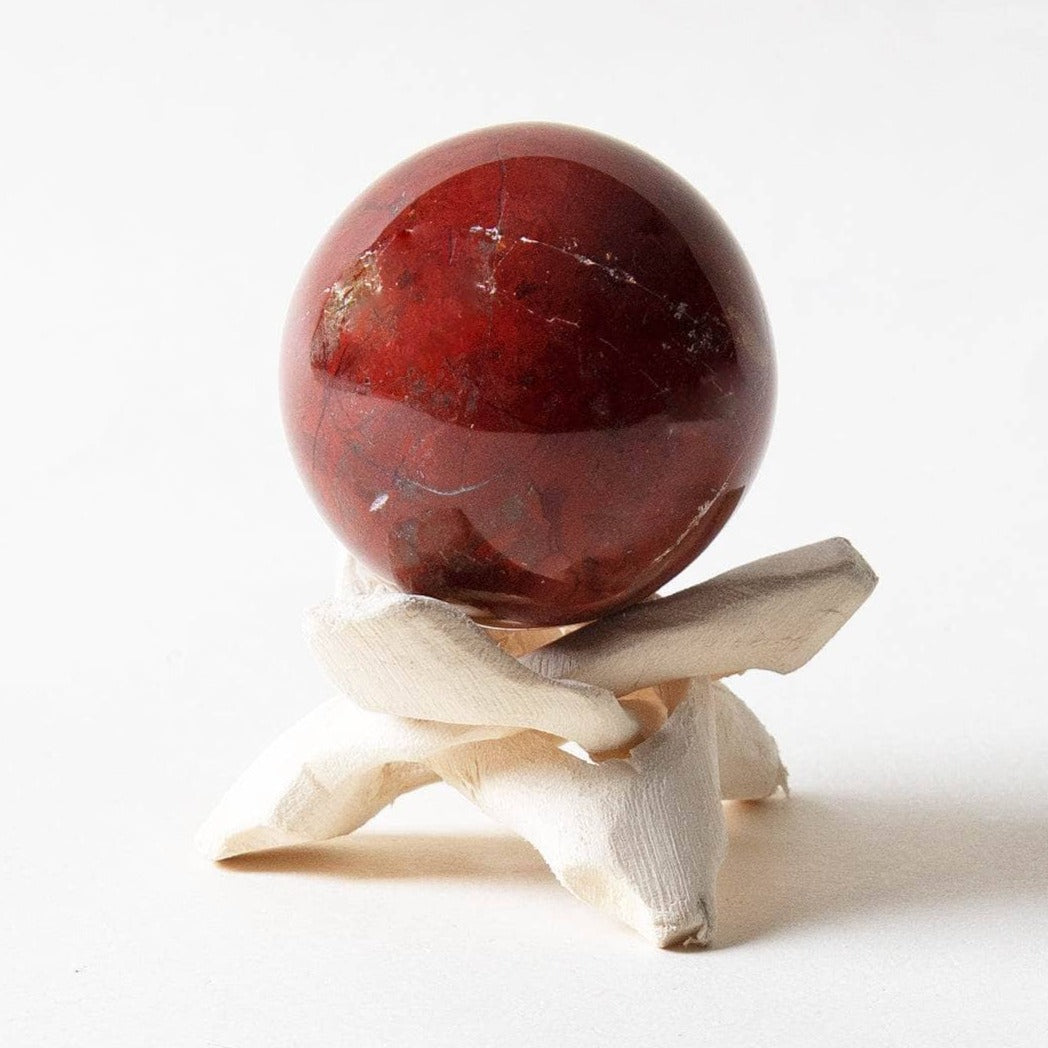 Red Jasper Sphere with Tripod