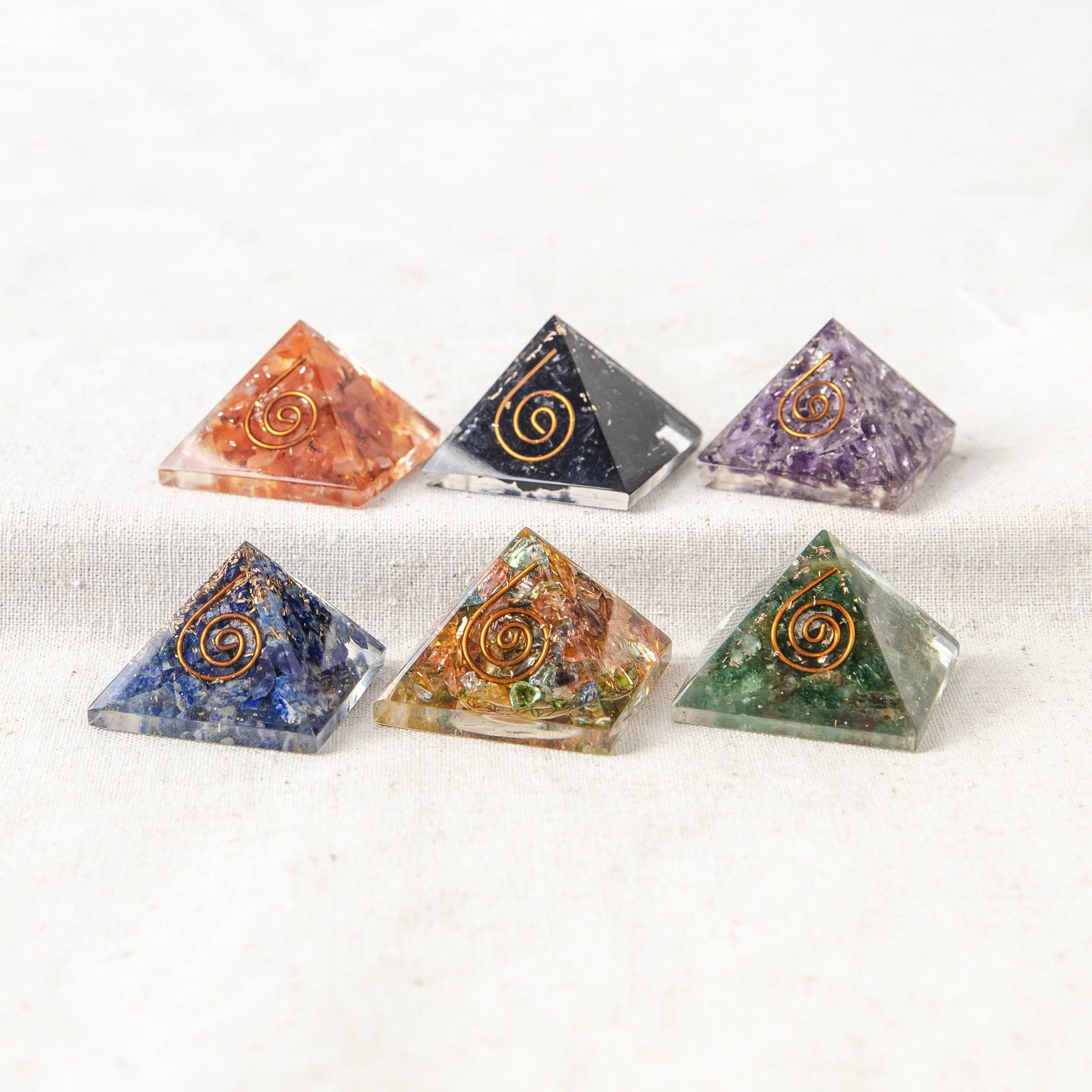 Mini Gemstone Orgone Pyramid