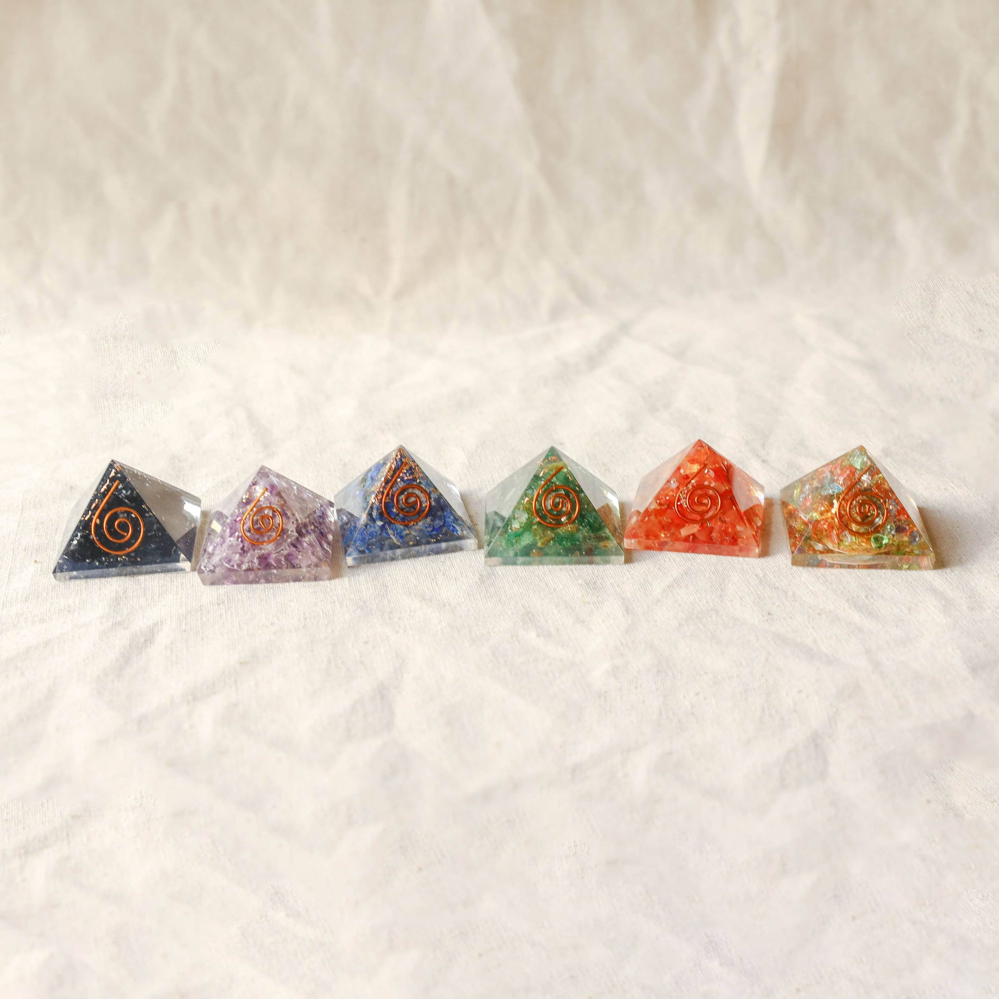 Mini Gemstone Orgone Pyramid