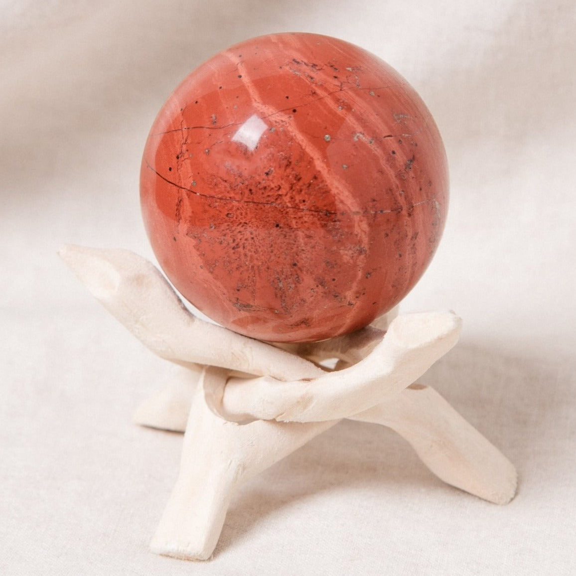 Red Jasper Sphere with Tripod