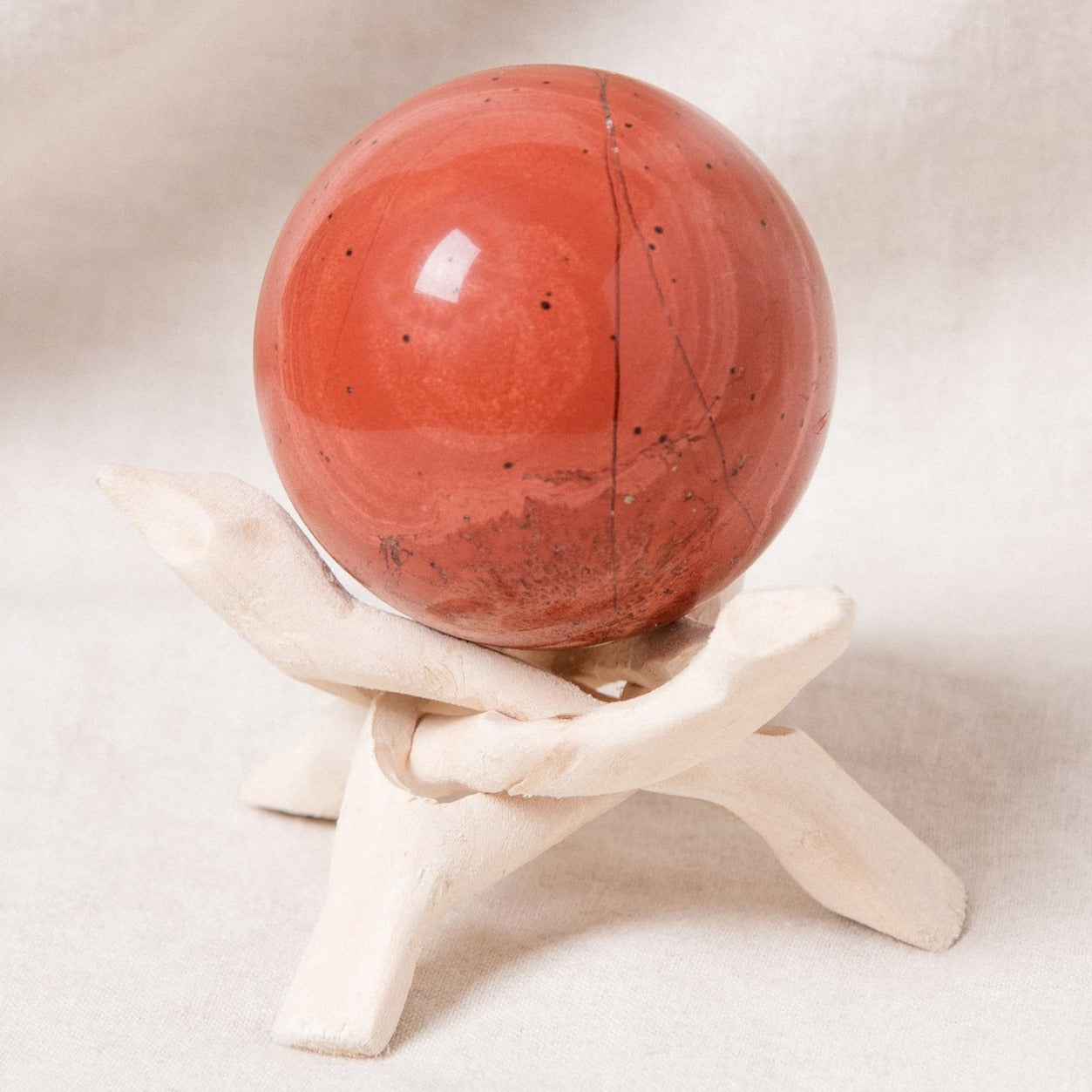 Red Jasper Sphere with Tripod