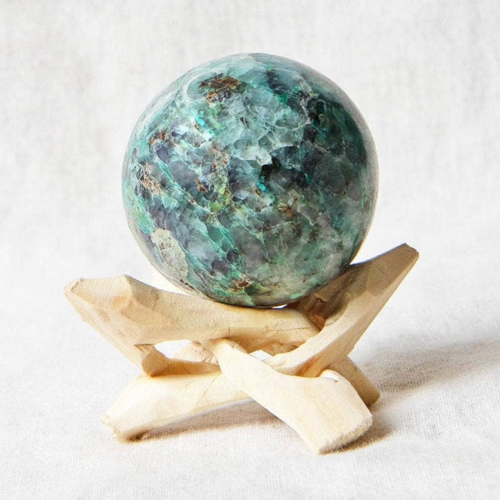 Chrysocolla Sphere with Tripod