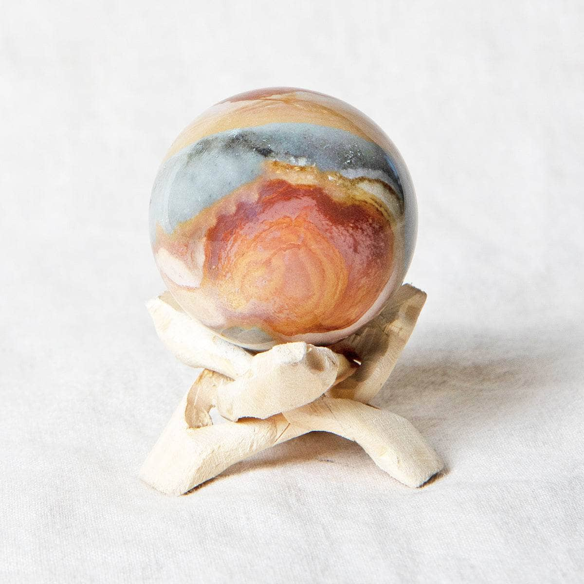 Polychrome (Desert Magic) Jasper Sphere with Tripod